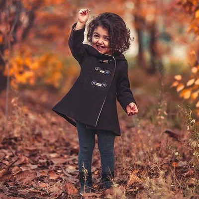 Curly Girl Autumn Forest Cute Dp