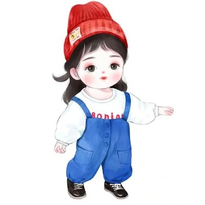 Girl In Red Beanie Cute Dp
