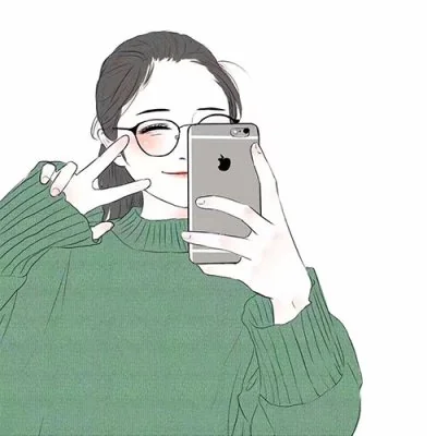 Girl Taking Mirror Selfie Cute Dp