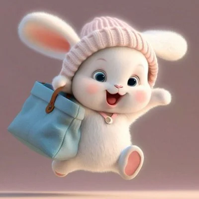 Happy Bunny Carrying Bag Cute Dp