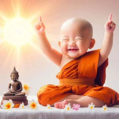 Laughing Baby Monk Buddha Cute Dp