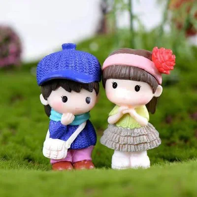 Miniature Couple Figurines Cute Dp