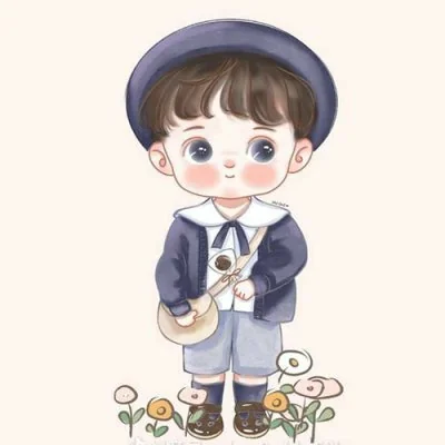 Sailor Boy Among Flowers Cute Dp