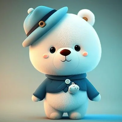 Teddy Bear Blue Hat Cute Dp