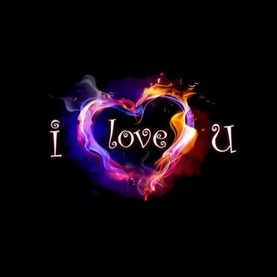 Fiery I Love U Heart Profile Picture