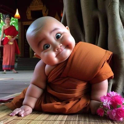 Chubby Baby Monk Smile Funny Dp