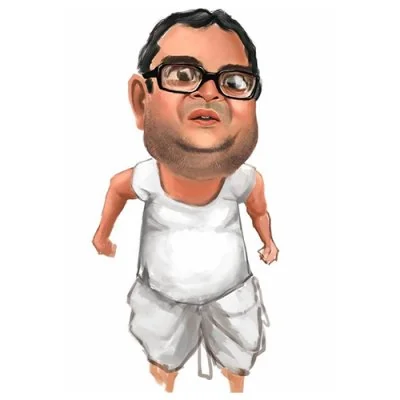 Chubby Man Caricature Glasses Funny Dp