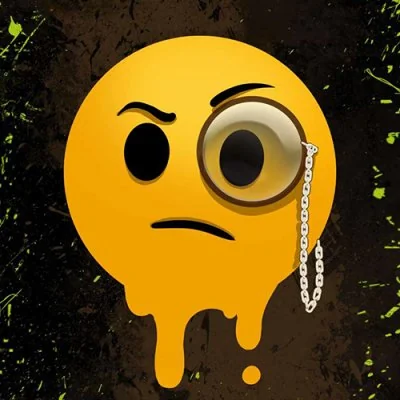 Dripping Monocle Grumpy Emoji Funny Dp