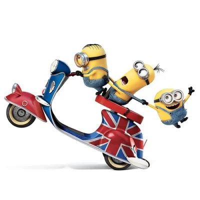 Minions On Union Jack Scooter Funny Dp