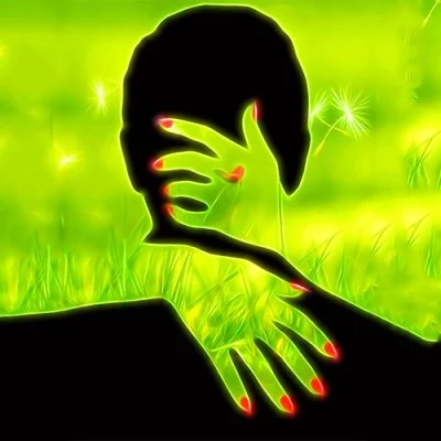 Neon Silhouette Red Nails Love Profile Picture