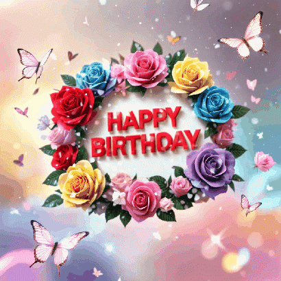 Happy Birthday GIF for Sister — Happy Birthday Flowers Gif