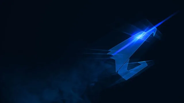 Glowing Blue Eagle Emblem Aesthetic Wallpaper
