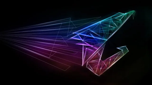 Rainbow Wireframe Eagle Art Aesthetic Wallpaper