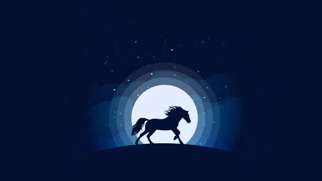 Horse Black Wallpaper