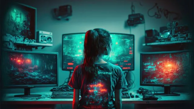 Gaming Gamer Girl 4K Wallpaper