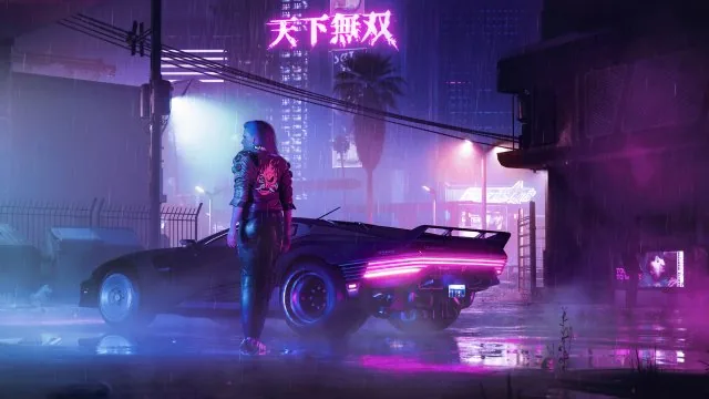 Retro Cyberpunk 2077 Neon Game Gaming Desktop Wallpaper