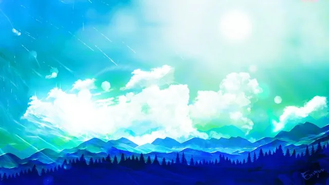 Vivid Blue Cloud Ridges Nature Wallpaper