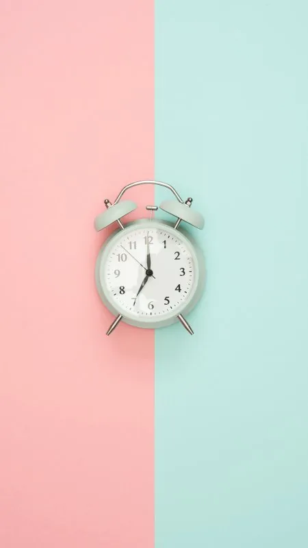 Alarm Clock Pastel Split Aesthetic Wallpaper