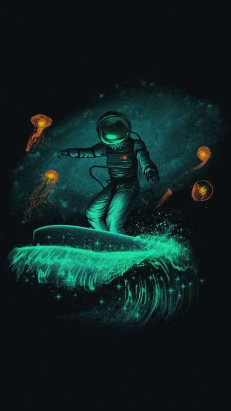 Astronaut Dark Minimalism Aesthetic Wallpaper