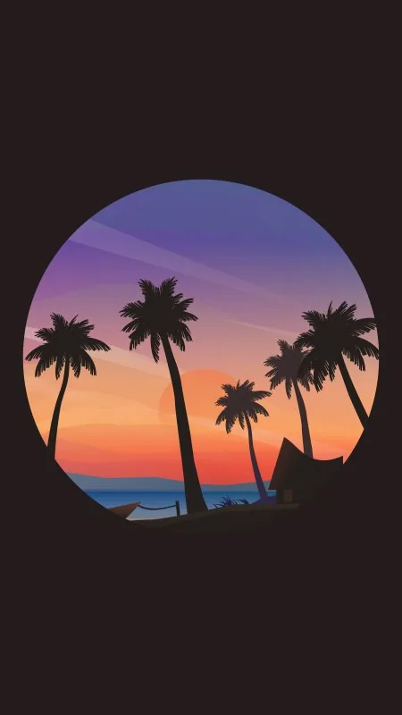 Beach Coconut Nature Minimal Aesthetic Wallpaper