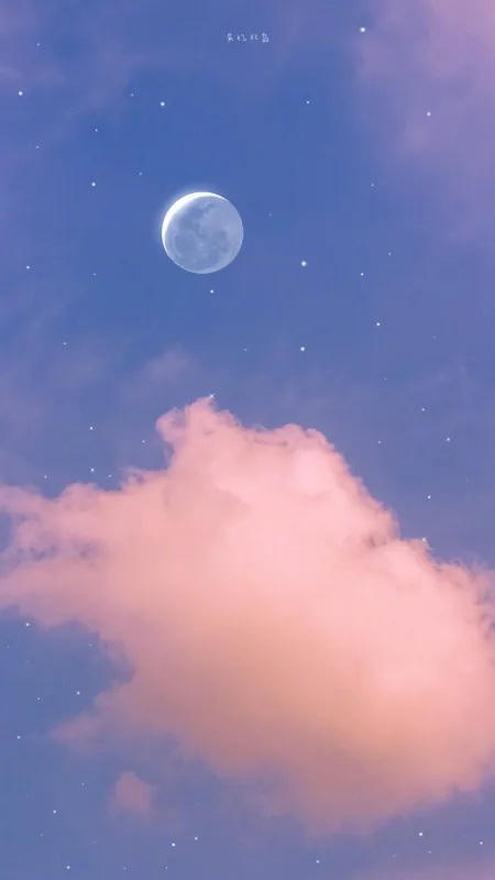Clouds Aesthetic Moon HD Wallpaper