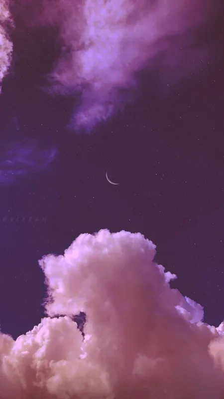 Clouds Aesthetic Moon Wallpaper