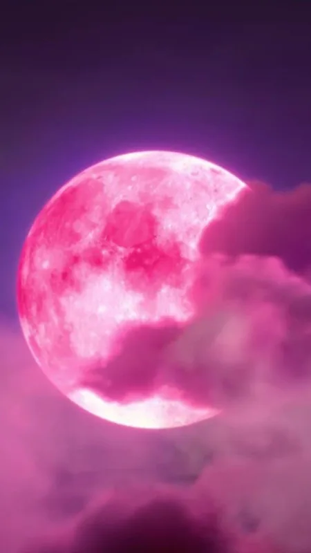 Clouds Aesthetic Moon Phone Wallpaper