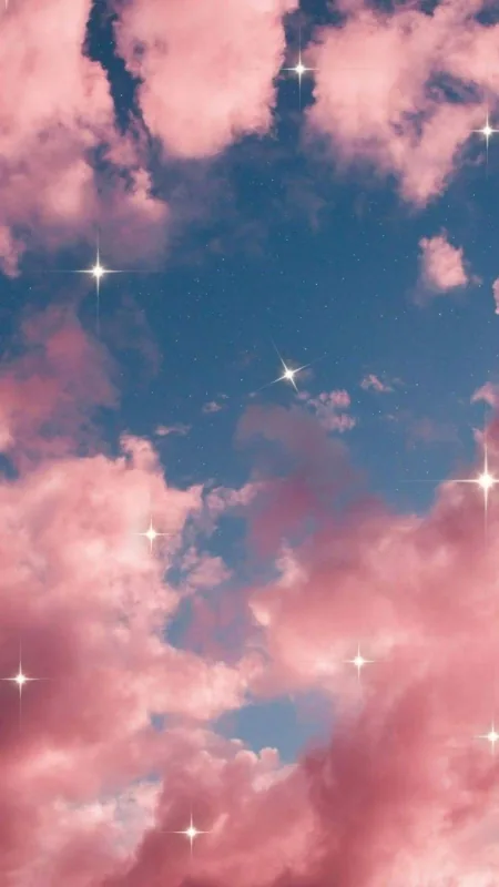 Clouds Aesthetic Sky Stars Wallpaper