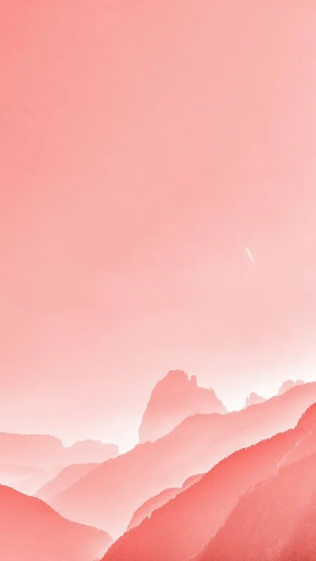 Coral Haze Mountain Valley Aesthetic Wallpaper