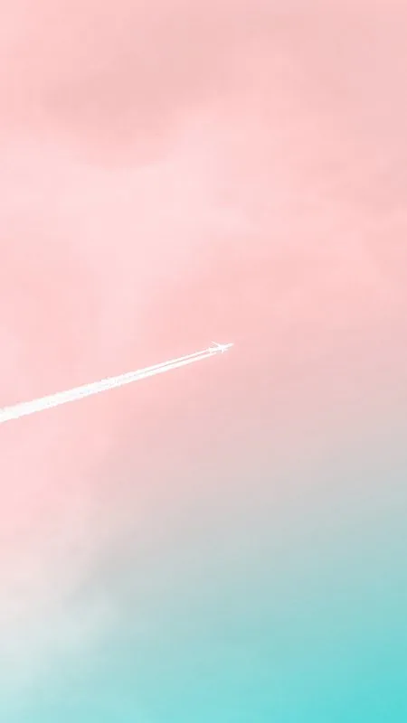 Jet Trail Pastel Sky Aesthetic Wallpaper