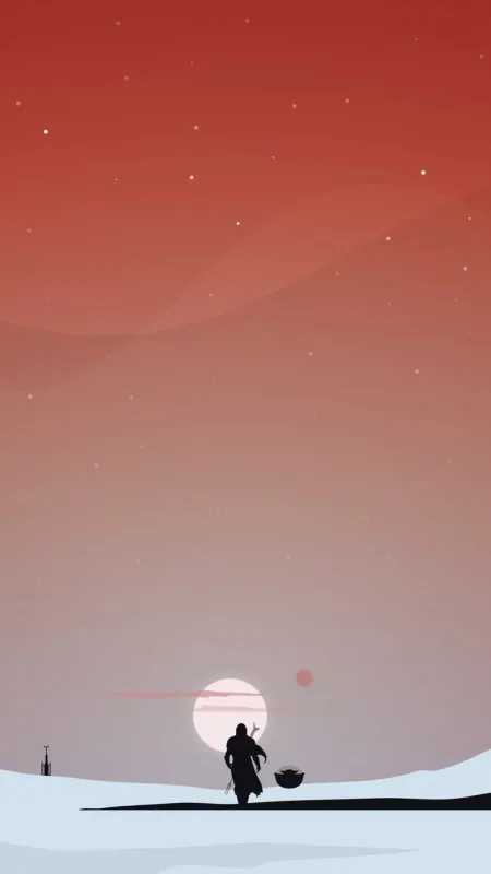 Mandalorian Minimalist Aesthetic Wallpaper