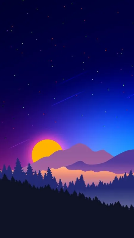 Aesthetic Minimal Mountain Wallpaper