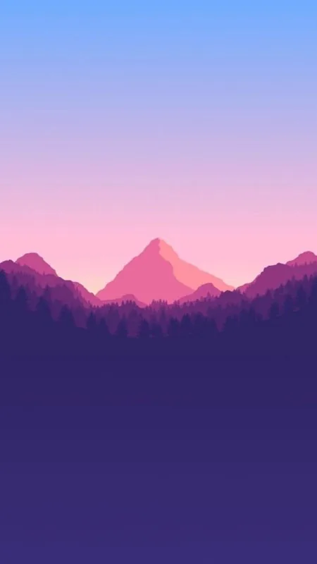 Minimalism Mountain HD Aesthetic Wallpaper