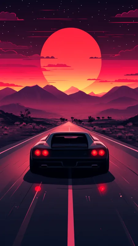 Minimalist Car HD Aesthetic Wallpaper