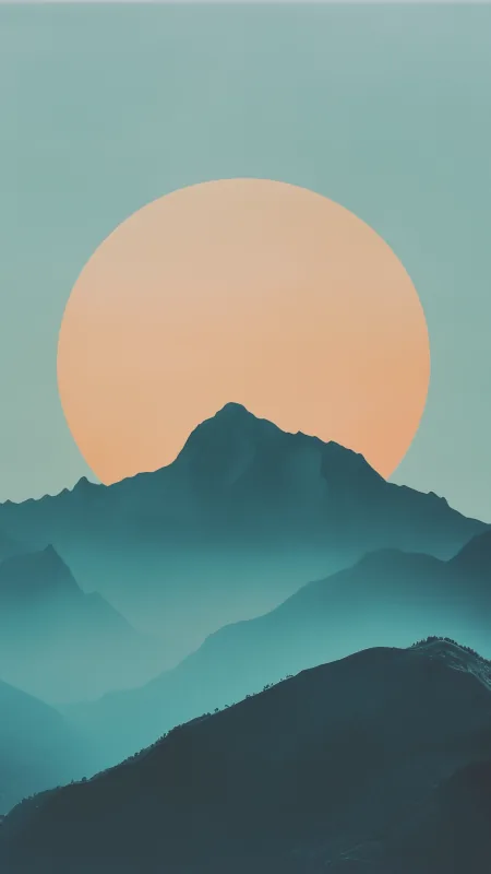 Minimalist Mountain HD Aesthetic Wallpaper
