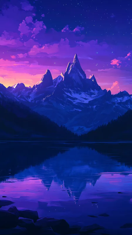 Minimalist Mountain Aesthetic Wallpaper