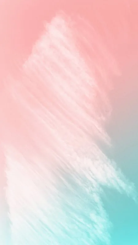 Peach Teal Cloud Wisps Aesthetic Wallpaper