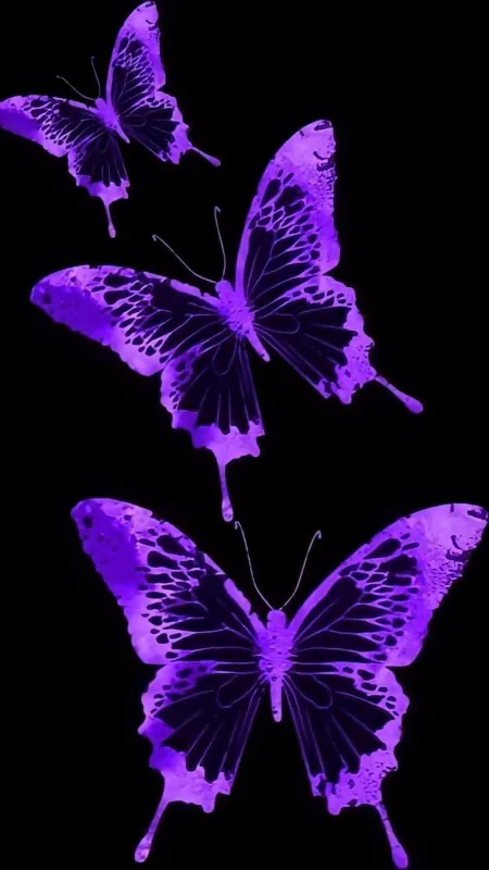 Aesthetic Purple Butterfly Wallpaper