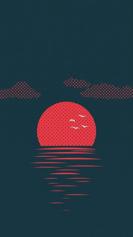 Sunset Minimalist Aesthetic Wallpaper