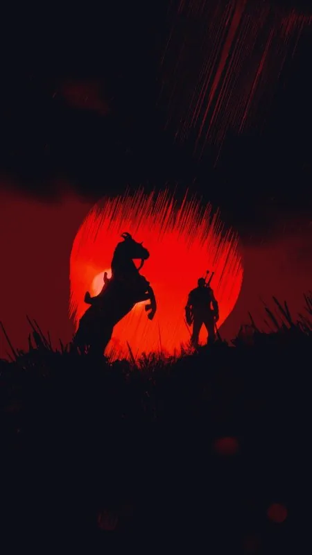 Wild Hunt Minimalist Art HD Aesthetic Wallpaper