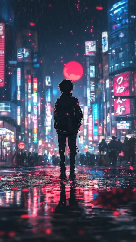 Alone Anime Boy HD Wallpaper
