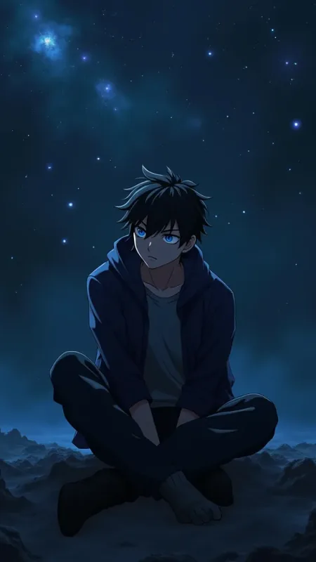 Alone Anime Boy Phone Wallpaper