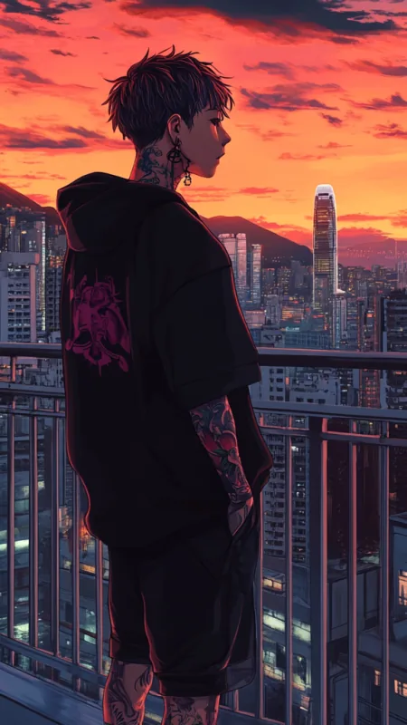 Alone Anime Boy Wallpaper