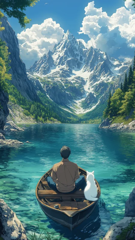 Alone Anime Boy Phone Wallpaper