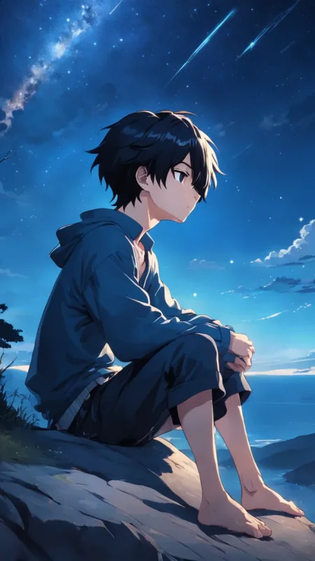 Alone Anime Boy Wallpaper