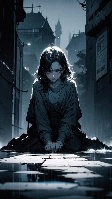 Alone Anime Girl Wallpaper