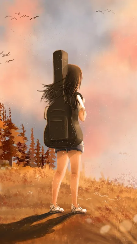 Anime Alone Girl Wallpaper