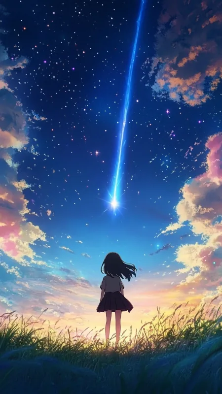 Alone Anime Girl Phone Wallpaper