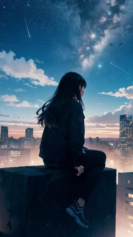 Alone Anime Girl Wallpaper