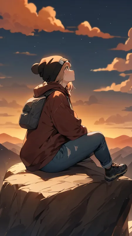Alone Anime Girl HD Wallpaper